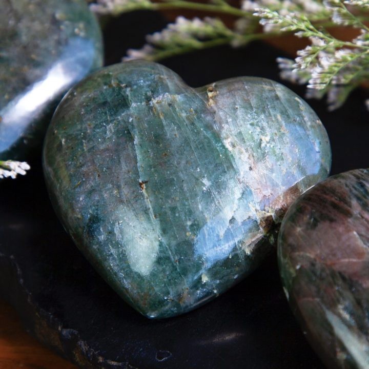 Green Diopside Healing and Recovery Hearts