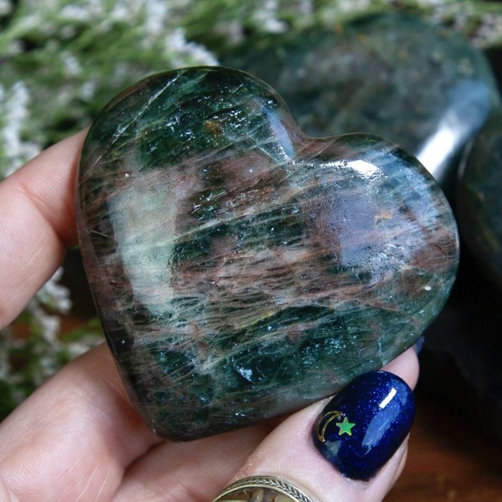 Green Diopside Healing and Recovery Hearts