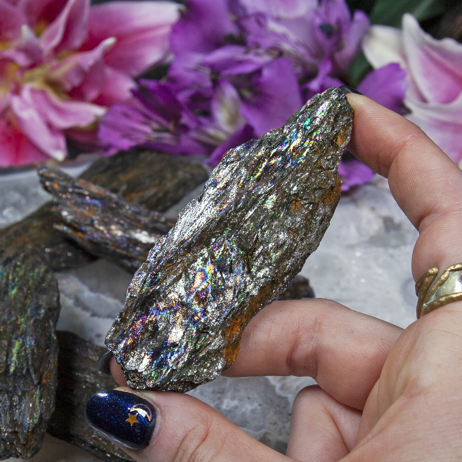 Natural Rainbow Hematite for peace, grounding, and alignment