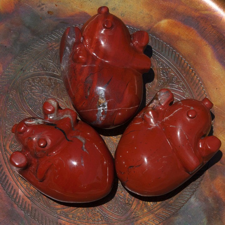 Red Jasper Warrior Anatomical Hearts