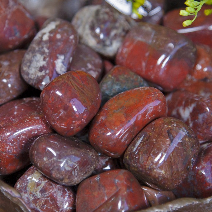 tumbled brecciated jasper