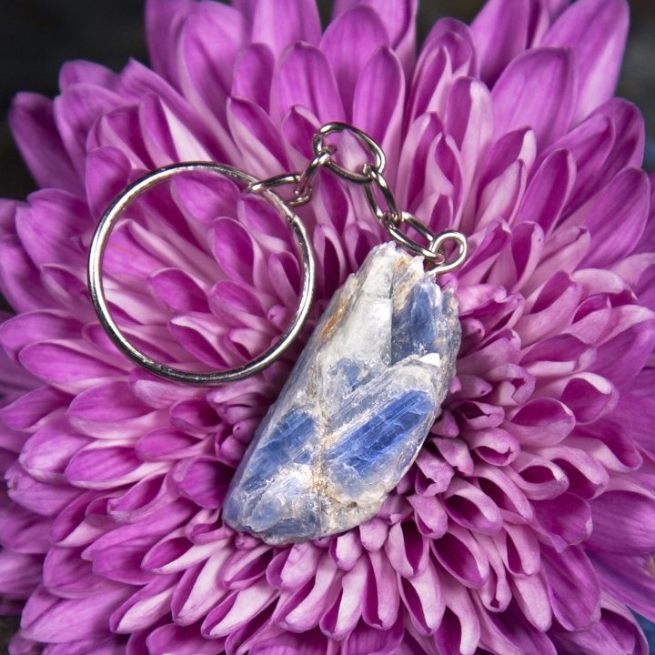 Divine Alignment Blue Kyanite Keychains