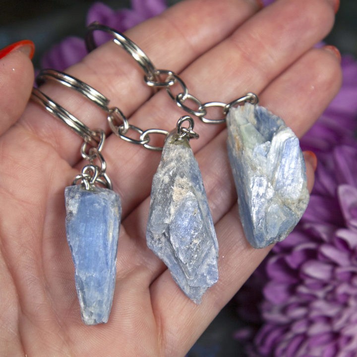 Divine Alignment Blue Kyanite Keychains