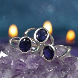 Faceted Iolite Visioning Rings
