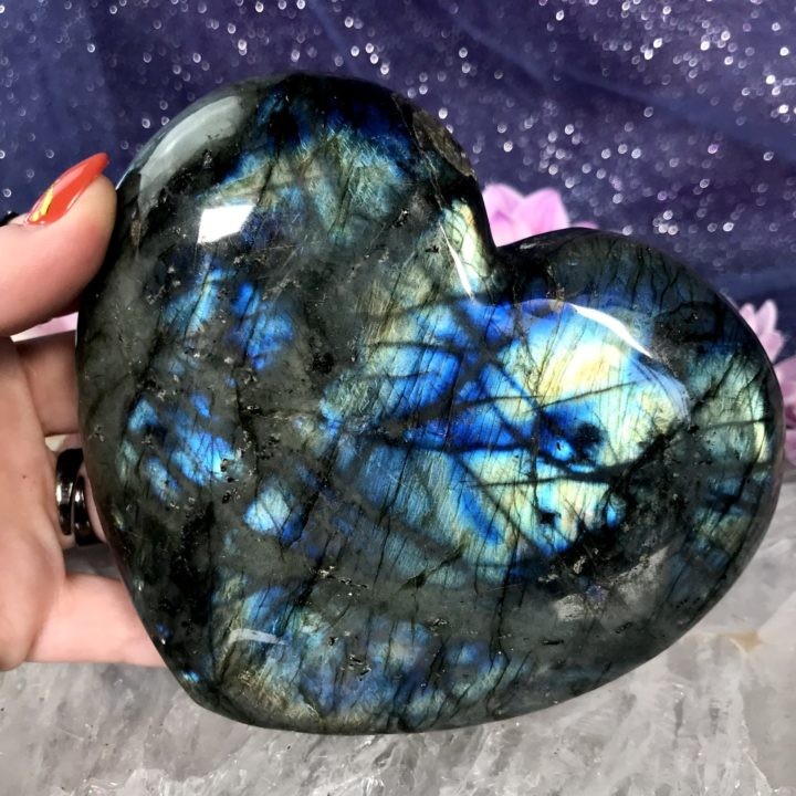 Jumbo Labradorite Heart