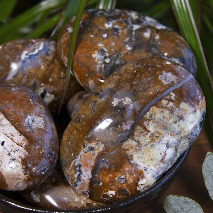 Yellow Opal Solar Power Palm Stones