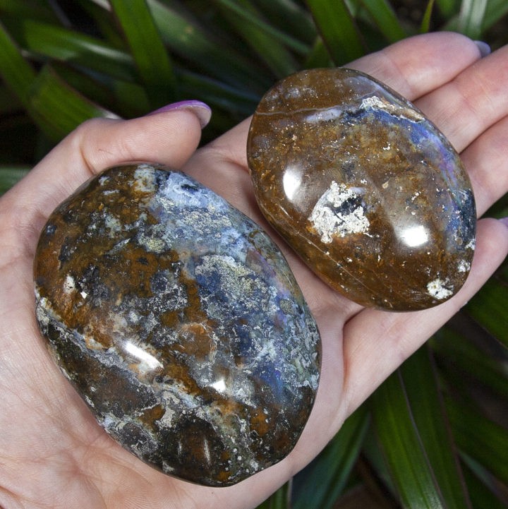 Yellow Opal Solar Power Palm Stones