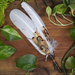 White Turkey Feather Smudge Fans