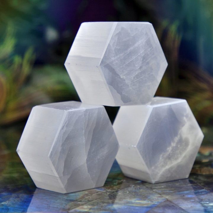 Selenite Moon Magic Hexagons