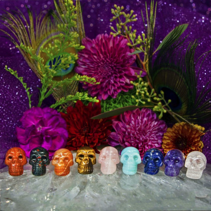 9 Chakra Crystal Skull Set