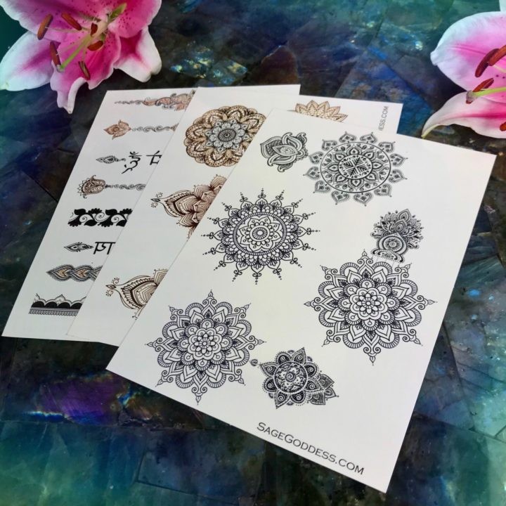 Henna Mandala Flash Tattoo 3 Packs