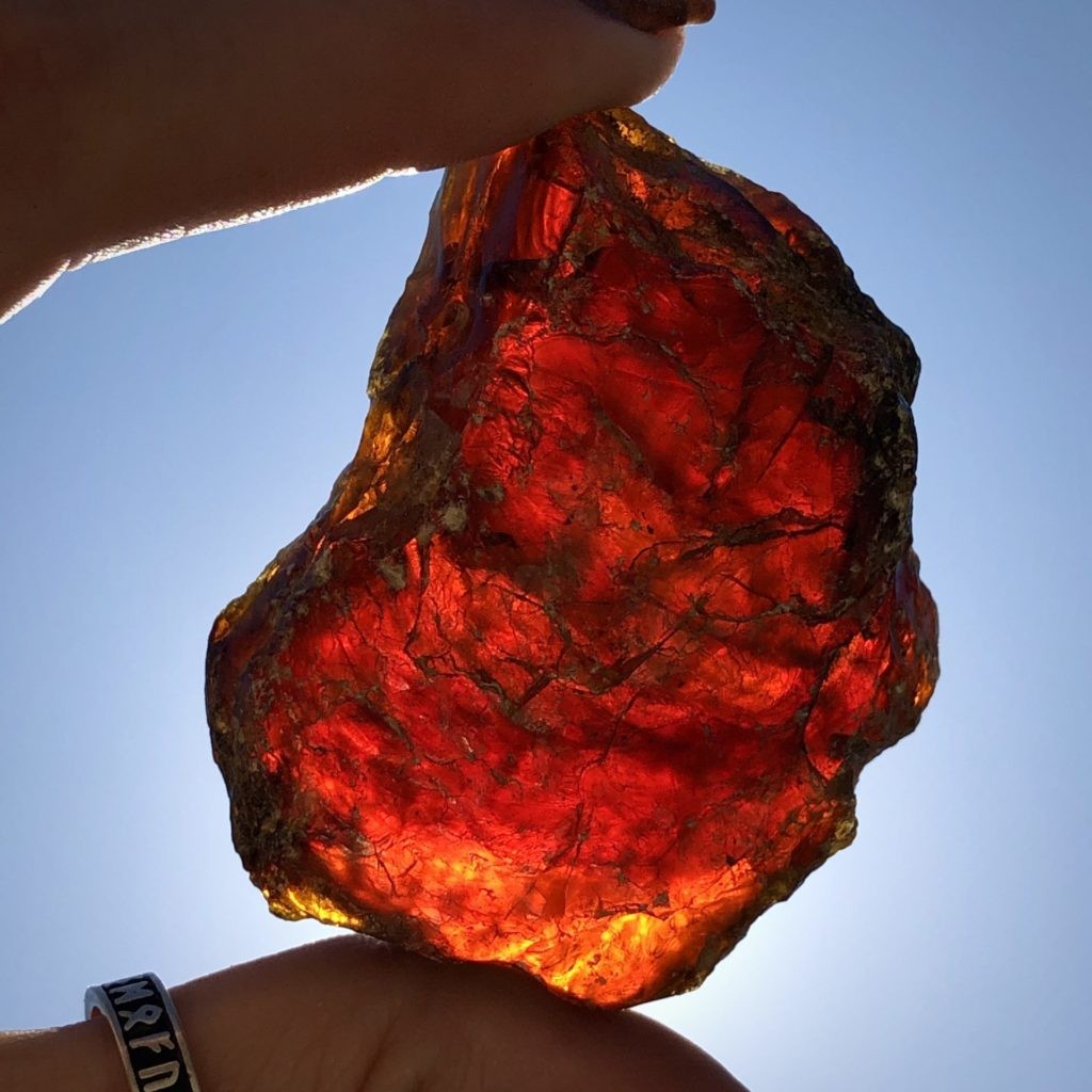 Home Shop Gems & Minerals Natural Black Amber for protection and preventing psychic attack