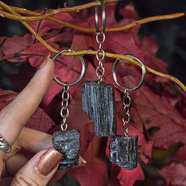 Safe and Secure Black Tourmaline Keychains