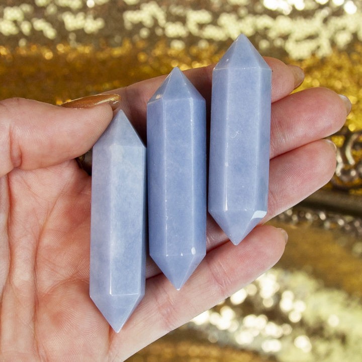 Angelite Double Terminated Wands