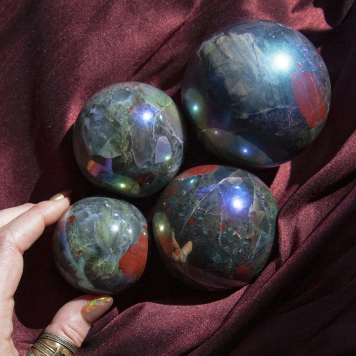 Aura African Bloodstone Spheres