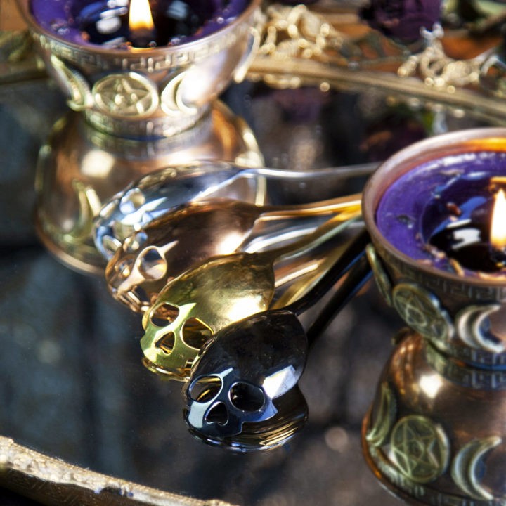 Samhain Skull Spoons