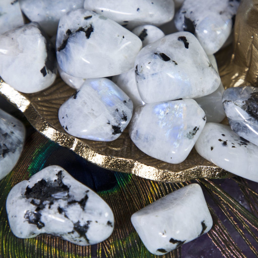 Tumbled Rainbow Moonstone