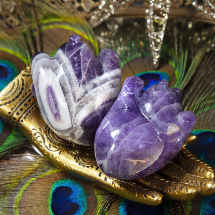 Amethyst Anatomical Hearts