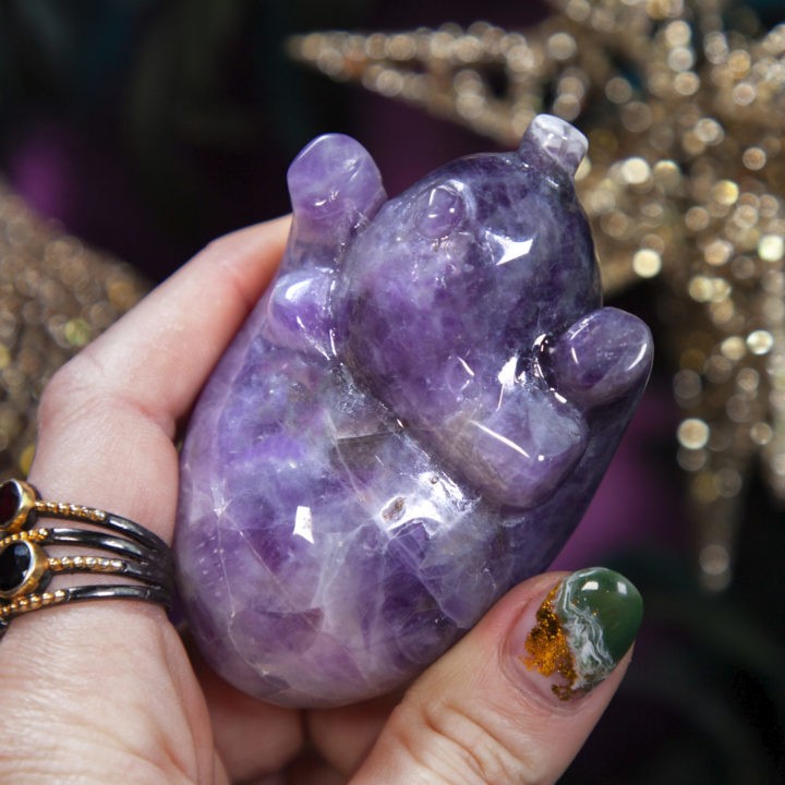 Amethyst Anatomical Hearts