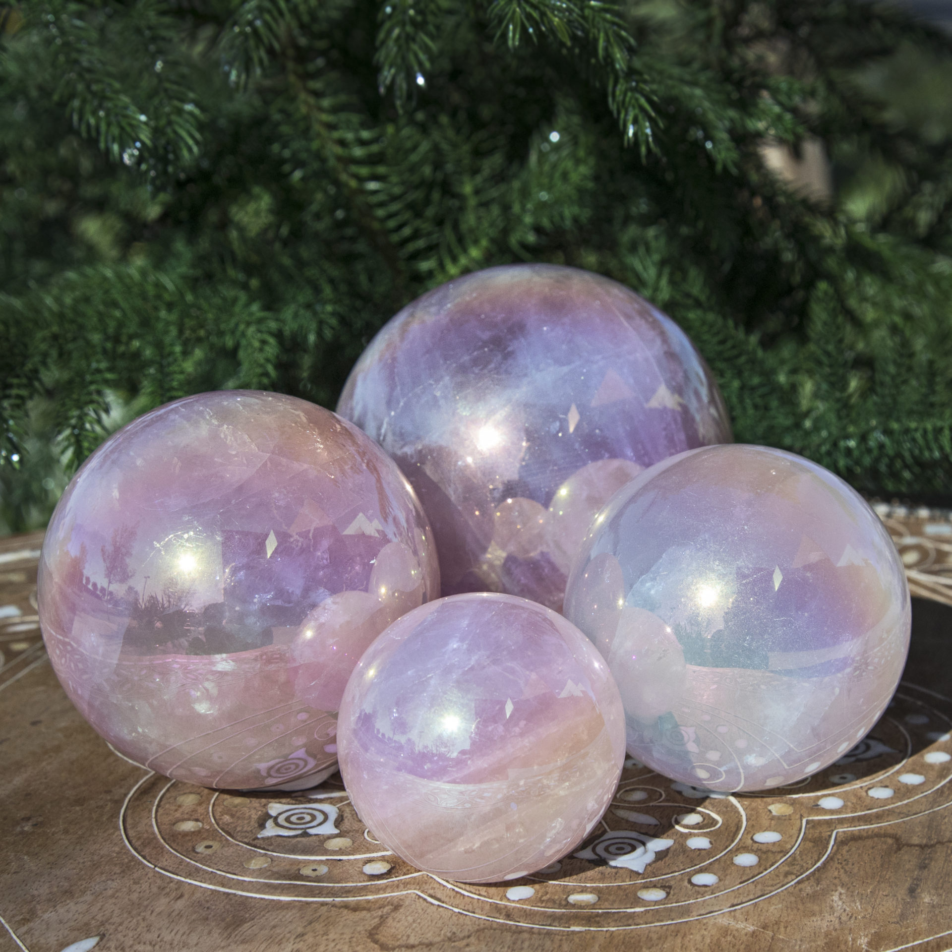 angel aura quartz sphere