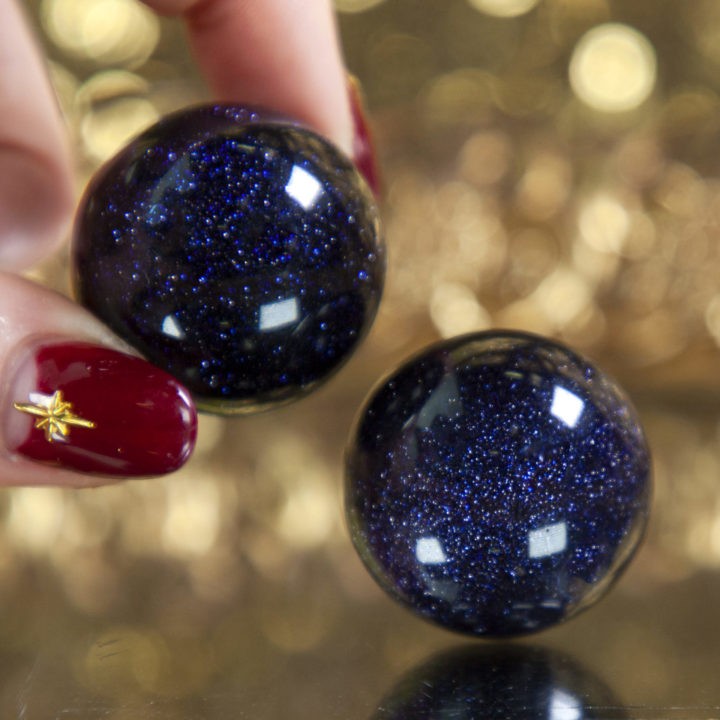 Blue Goldstone Spheres