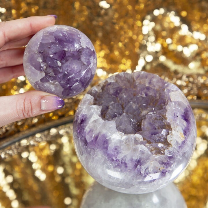 Druzy Amethyst Geode Sphere