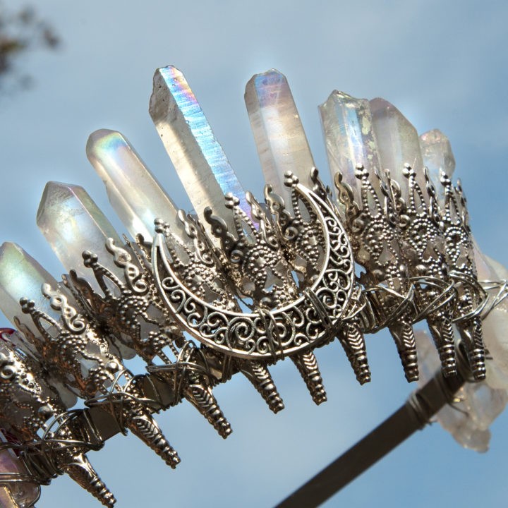 Elaborate Aura Quartz OMGoddess Crowns