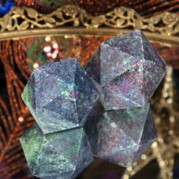 Ruby Kyanite Icosahedrons