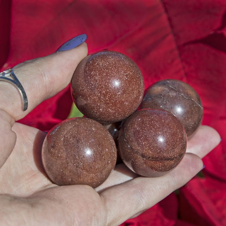 Release and Recover Red Aventurine Sphere