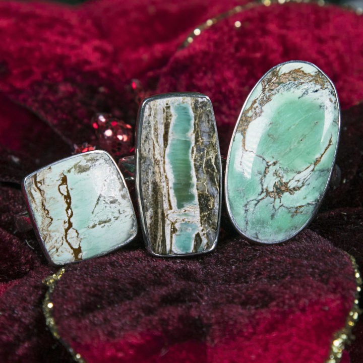 Variscite Peace and Love Rings