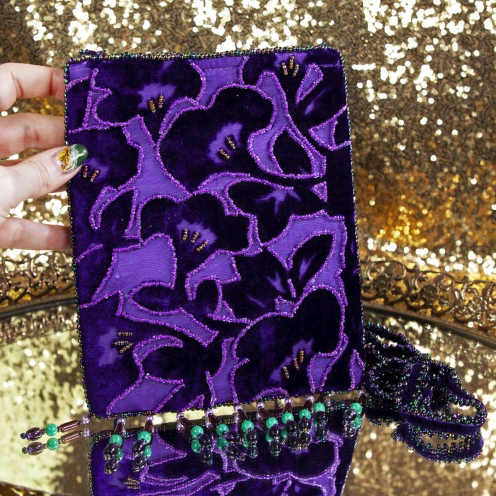 Hand-beaded Velvet Medicine Pouch