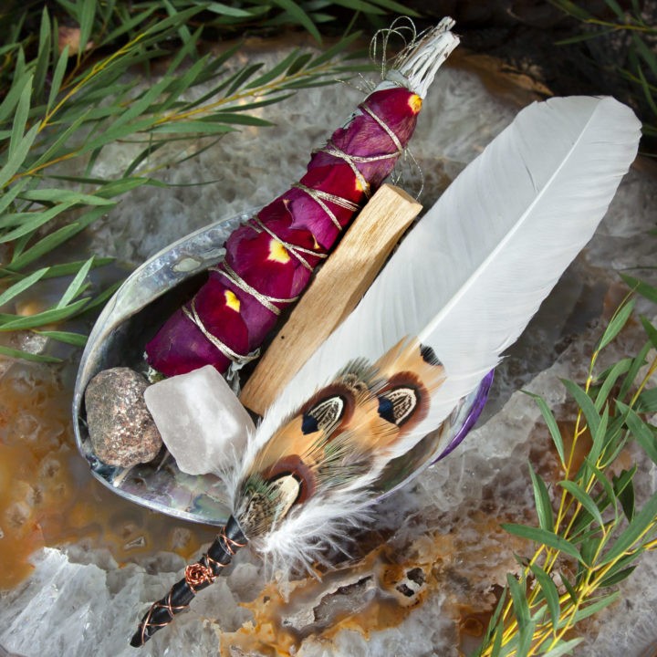 Deluxe Smudging Set for clearing and setting your sacred space