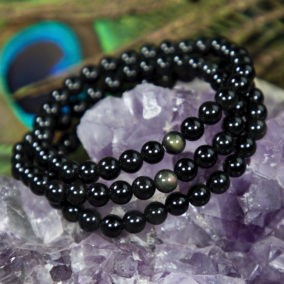 Into the Light Rainbow Obsidian Bracelet