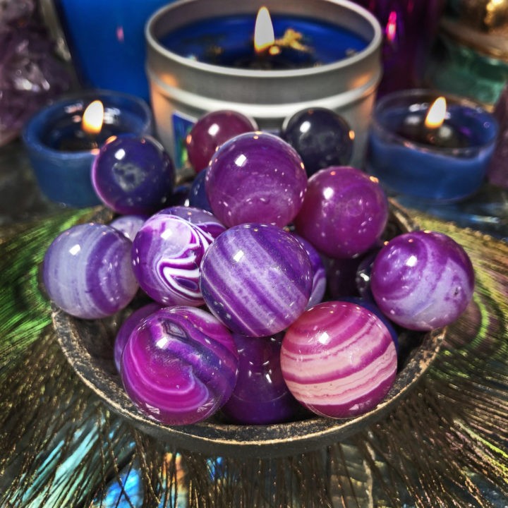 Mini Purple Agate Sphere