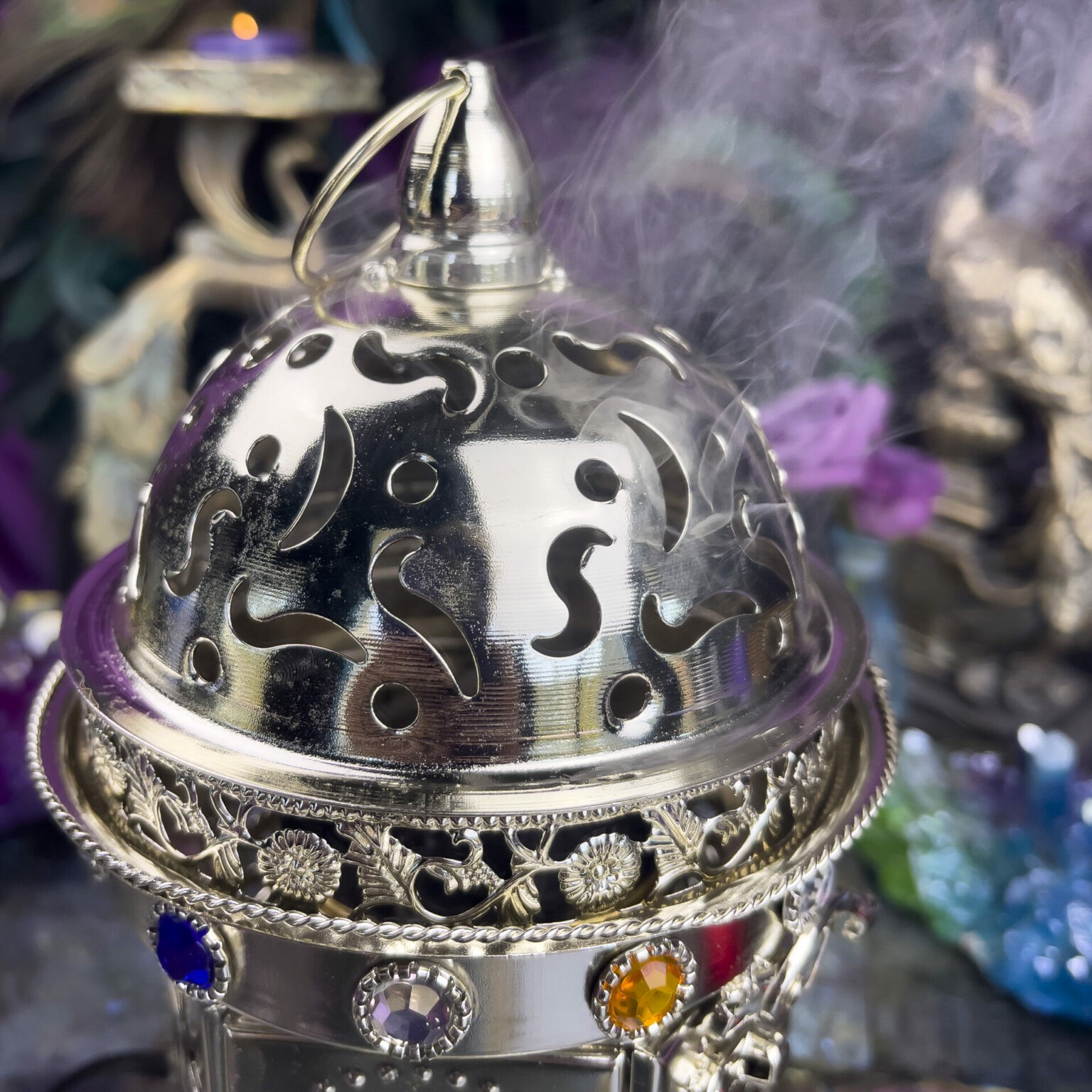 Sage Goddess Silver Electric Bakhoor Incense Burner to clear in style