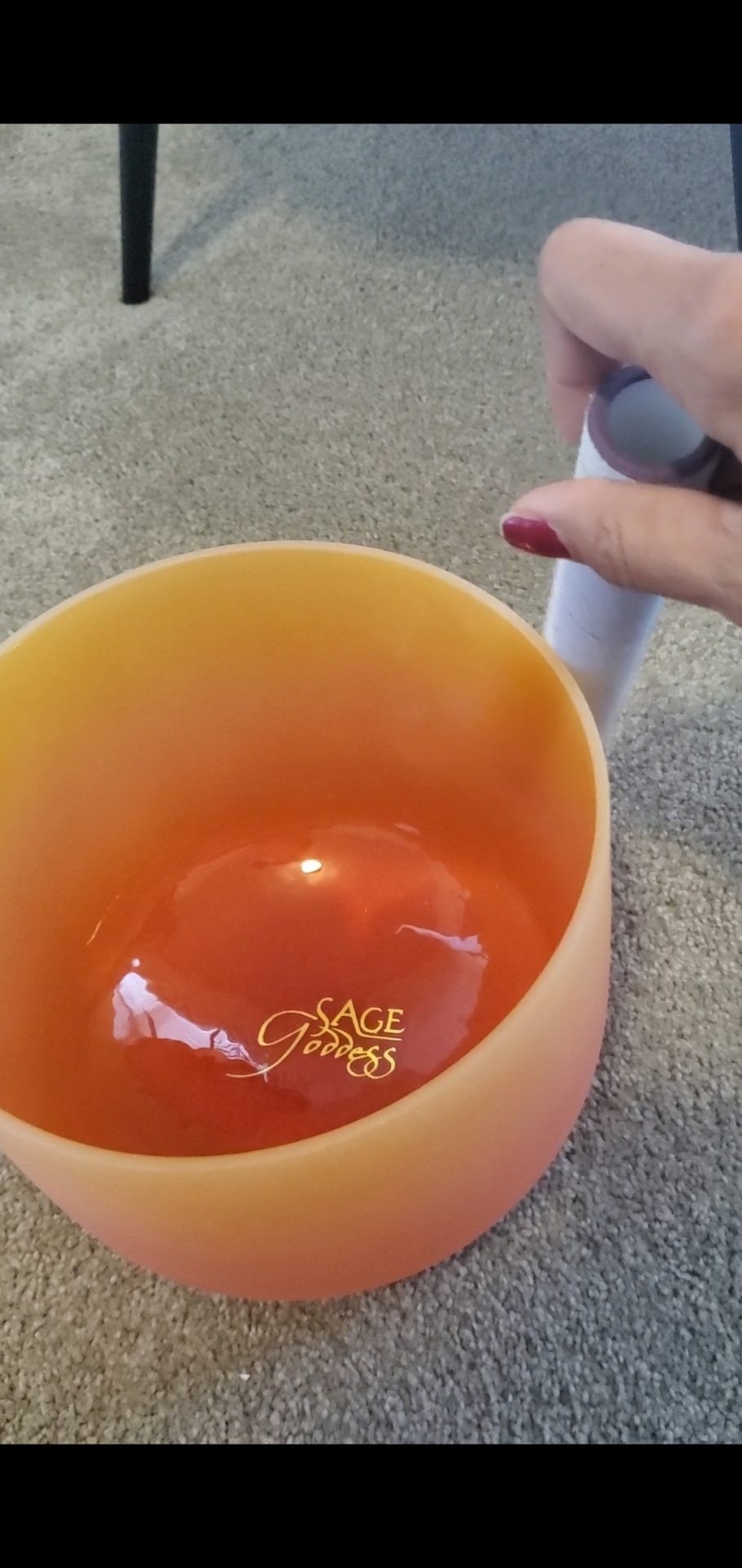 READ SageGoddess Sacral Chakra Crystal sale Singing Bowl