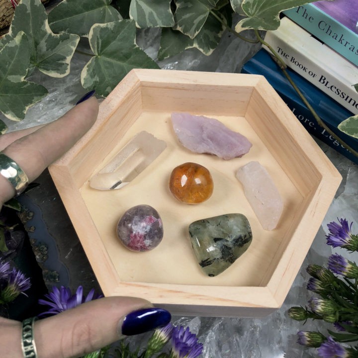 Healing Hexagon Gemstone Tray