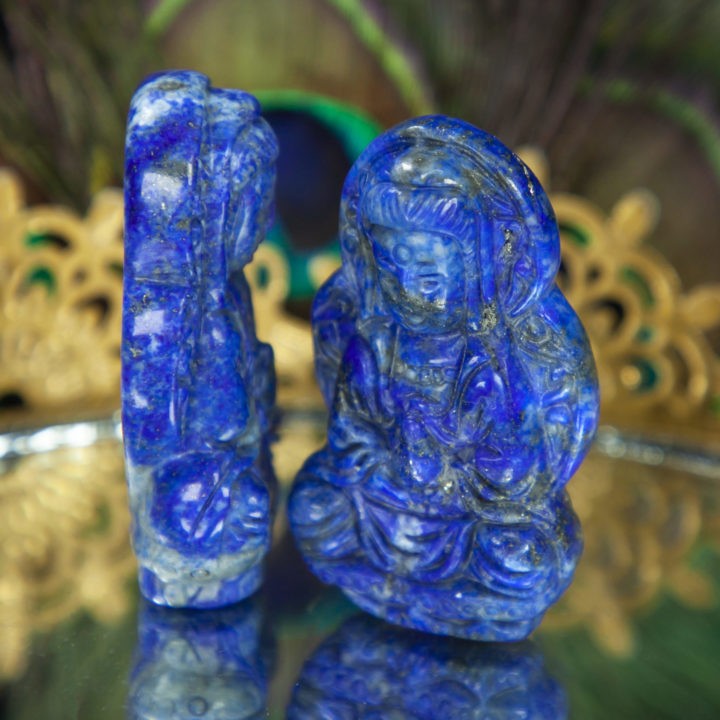Lapis Lazuli Quan Yin Carving