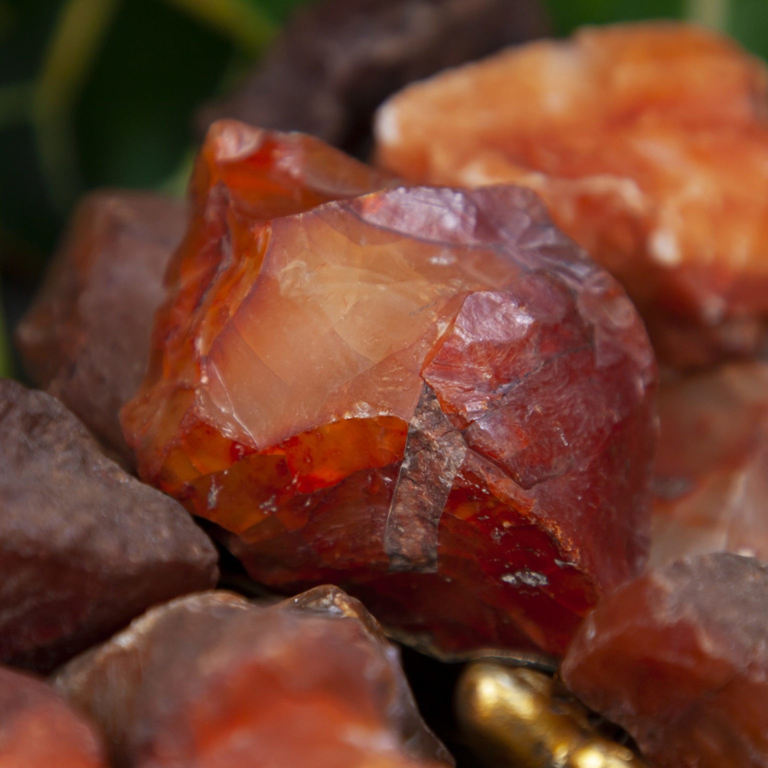 Natural Carnelian for aliveness, creative vibrancy, and courage