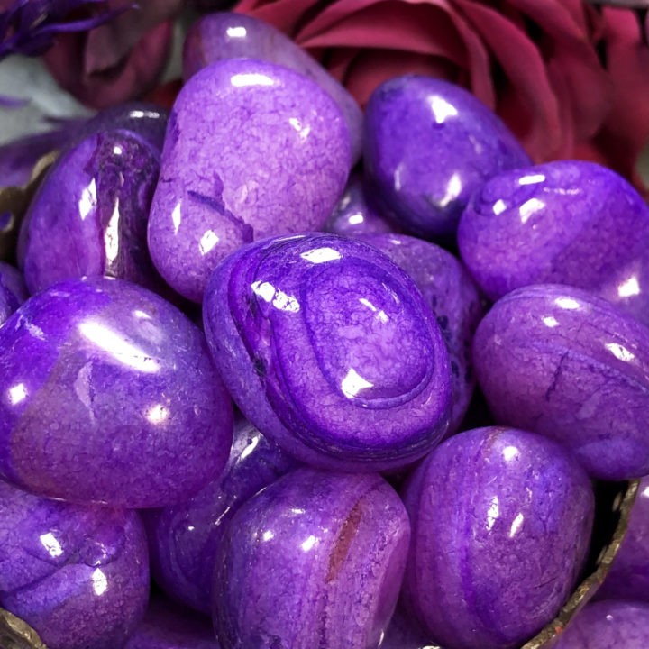 Purple Agate: Medium Tumbled