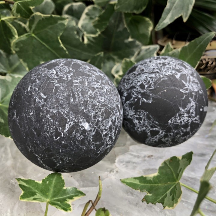 Shungite with Quartz Ultra Purification Sphere