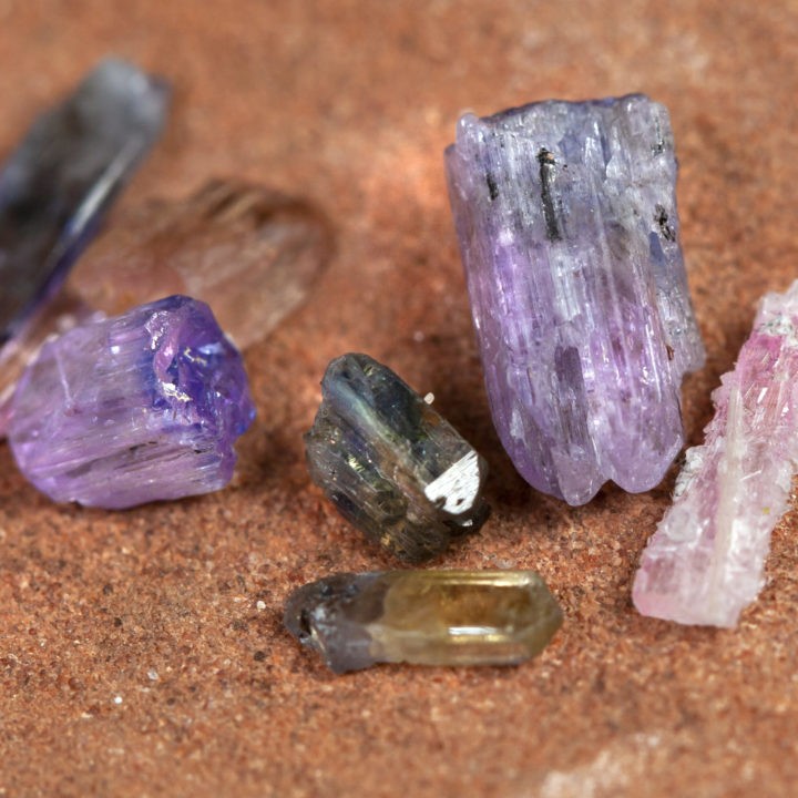 Multi-Color Tanzanite Crystal