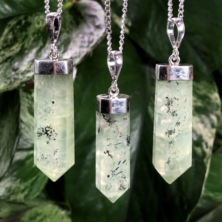 Prehnite with Epidote Master Healer Pendant