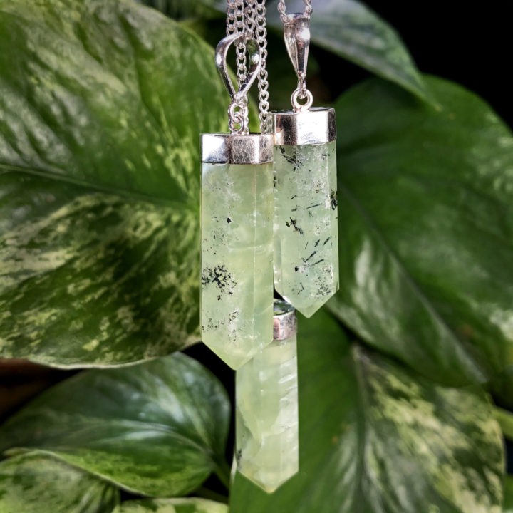 Prehnite with Epidote Master Healer Pendant