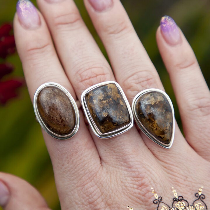 Bronzite Releasing Ring