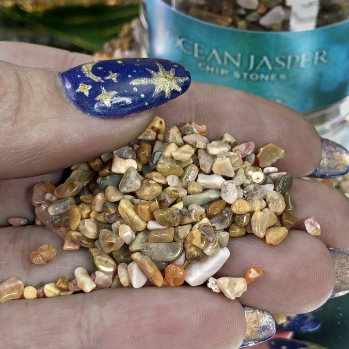 Crystal Sprinkles Tumbled Ocean Jasper Chip Stones