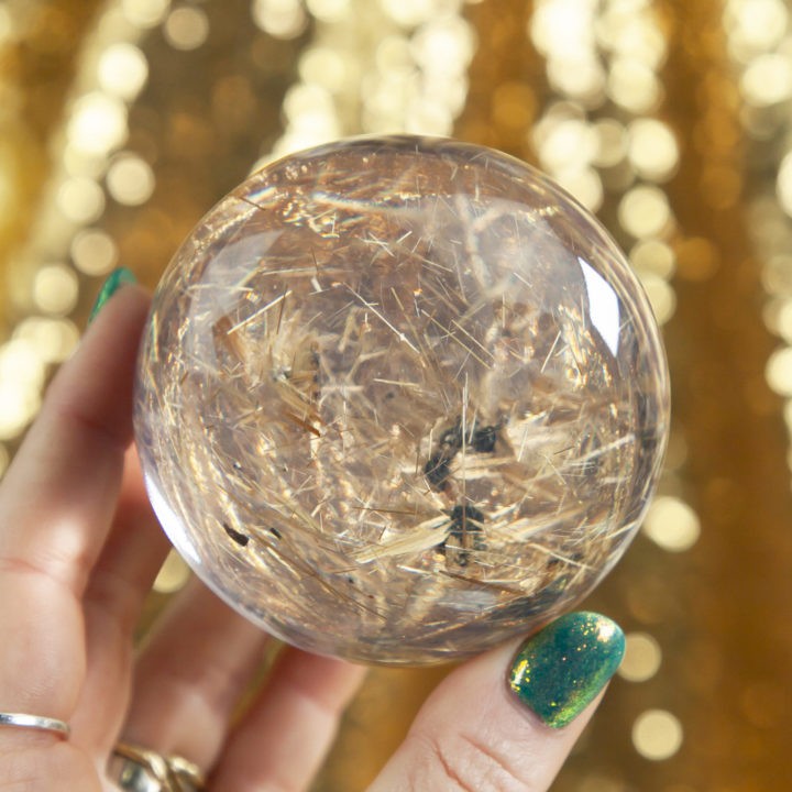 Orgonite Star Rutile with Hematite Sphere