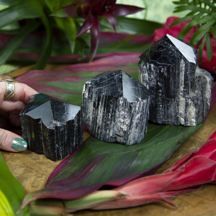 Natural Sided Black Tourmaline Protection Generator