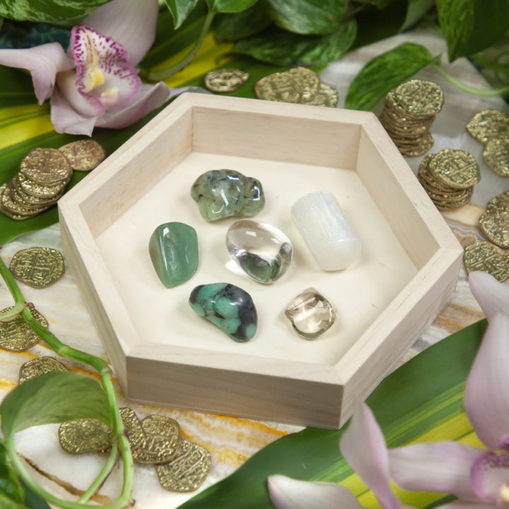 Wealth and Growth Crystal Healing Tray