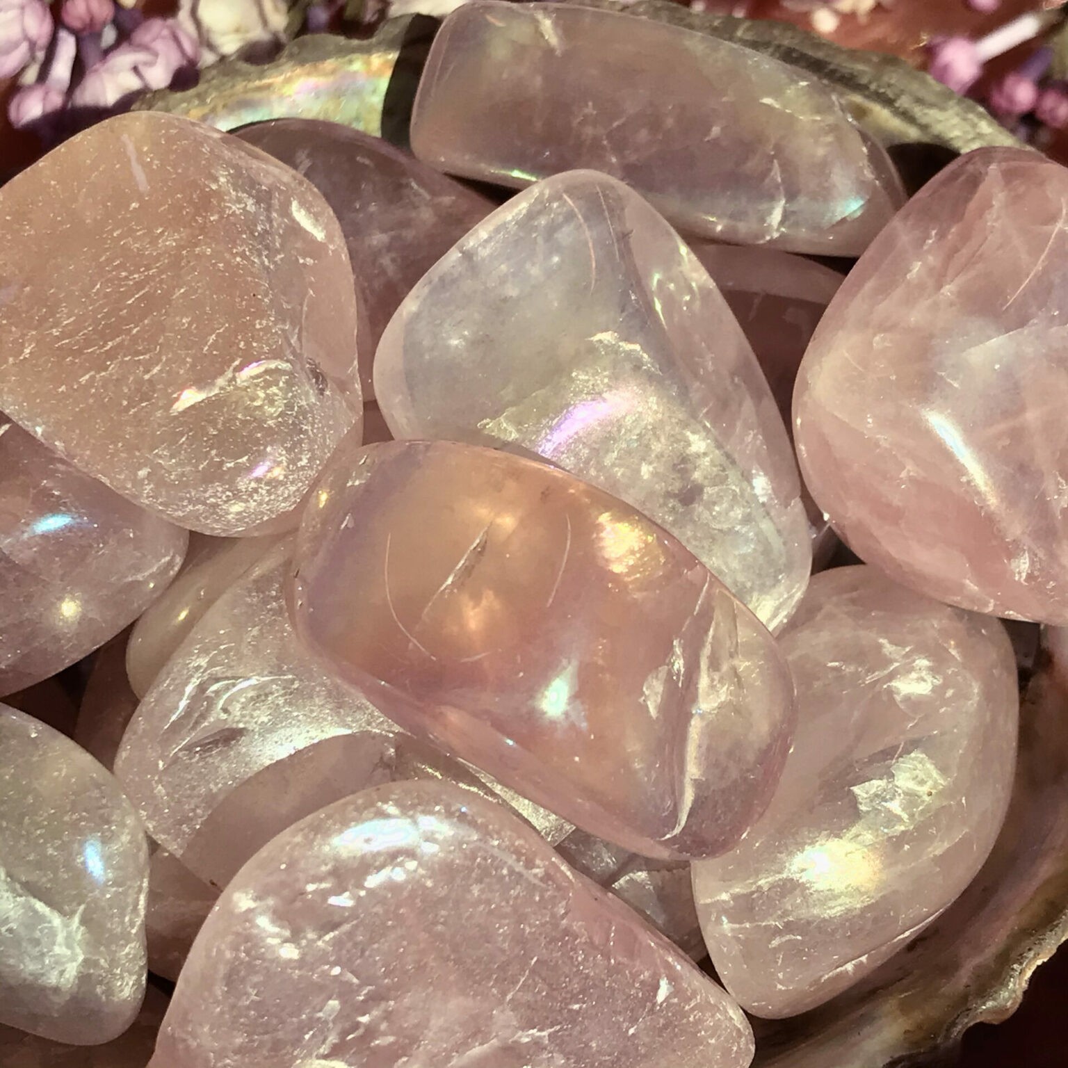 Angel Aura Rose Quartz Medium Tumbled